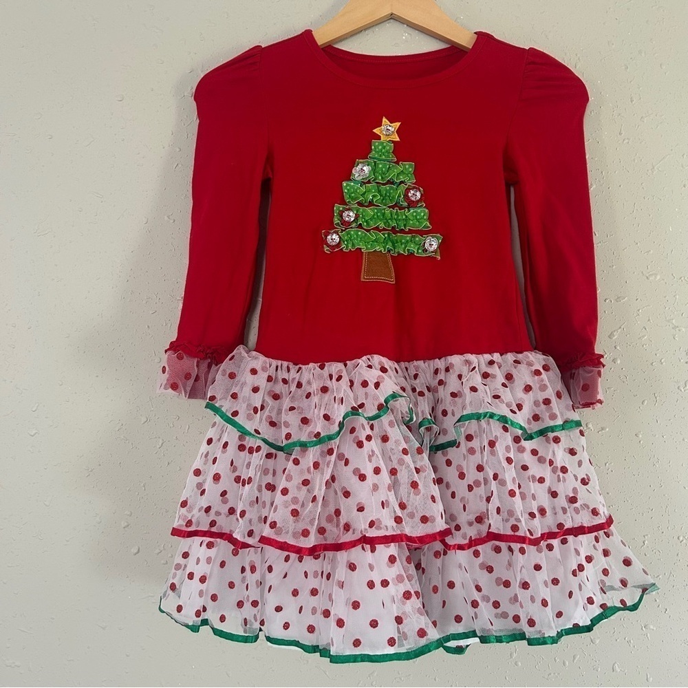 Nannette Red Dress Christmas Tree Holiday Star Formal Casual Winter 6 Comfy